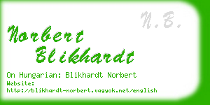 norbert blikhardt business card